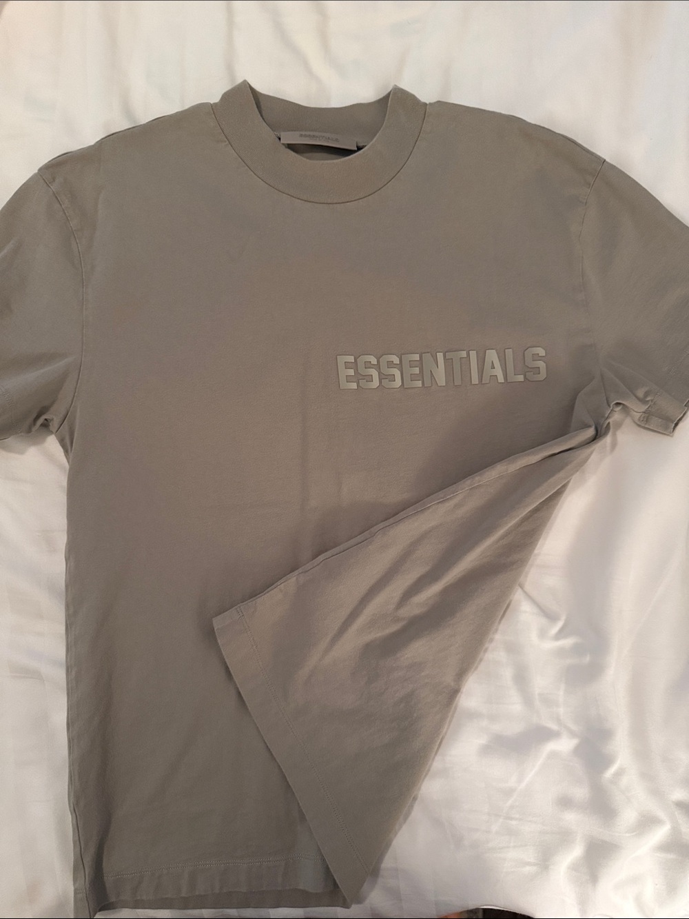 ESSENTIALS Men's Short Sleeve Crewneck Tee in Taupe